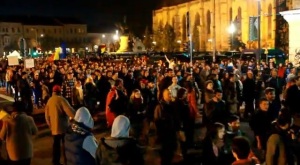 Protest la Cluj impotriva guvernului (Captura: Youtube/Marko Laszlo)