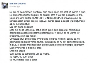 Marian Godina lupta mai departe (Facebook)